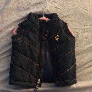 Baby girl or boy rocawear blue denim vest